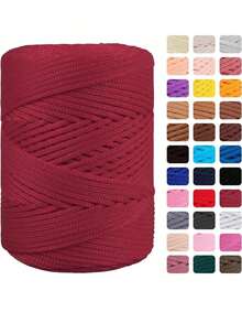 1Roll Lightweight Nylon Rope, Hollow Braided Yarn, Soft Matte Ice Silk Texture, Suitable For Diy Crochet And Knitting, Ideal For Making Hats, Bags And Handmade Crafts, Character Accessories - Multicolor - View 9