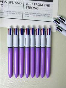 10/5/1 buah Pulpen Ballpoint Minimalis Kreatif 4 Warna, Pulpen Multifungsi 4-in-1 yang Dapat Ditarik, Untuk Sekolah, Siswa, Perawat, Papan Tulis, Perlengkapan Kantor, Musim Kembali ke Sekolah - A - View 3
