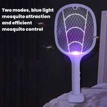 2‑In‑1 UV Electric Bug Zapper Swatter,USB Rechargeable Mosquito Swatter With Charging Base,Effective For Indoor & Outdoor Use - Multiple Styles - View 5