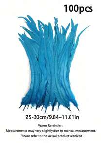 100 Pieces Rooster Tail Feathers, Suitable For Carnival Party Performance Costumes Decoration, Diy Headpiece Feathers, Wedding Decoration Headpiece Feathers - Multicolor - View 21