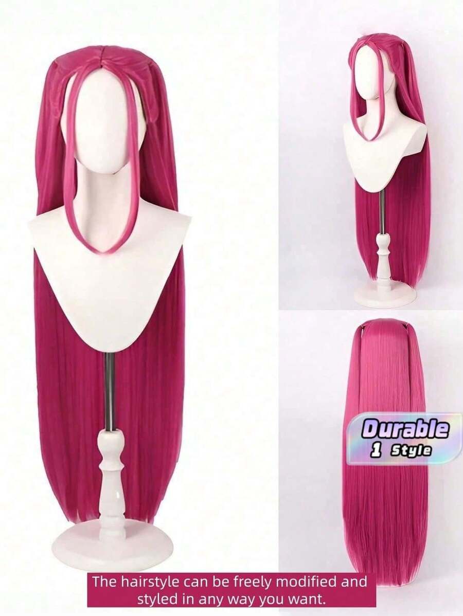 1PC Girl Group Role-Play Wig, Pre-Styled Ready-To-Wear Cosplay Hair For Performance And Costume Parties - Multicolor - View 1