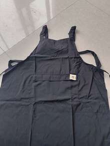 1PC Adjustable Cross-Back Kitchen Apron With Large Pocket, Water-Resistant Cotton Apron For Cooking Baking Gardening, Stylish Solid Color Apron For Women Men, Anti-Oil Apron For Home & Work - Multicolor - View 12