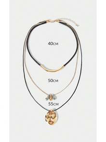 Noxbound Bohemian Casual Vacation Style Multi-Layer Necklace - Gold - View 6
