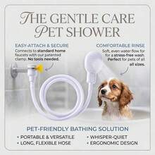 Dog Shower Attachment For Faucet, Portable Dog Shower Hose, Mobile Basin Sprayer With Adjustable Hose Clip, Flexible Pet Shower Hose 51 Inches (130 Cm) & Portable Shower Head For Rinse - Mobile Pet & Hair Washer - Multicolor - View 6
