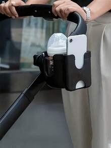 1 Pack, Stroller Cup Holder With Mobile Phone Holder, Stroller Storage Supplies With Water Cup, Baby Travel Equipment With Mobile Phone. - Multicolor - View 1