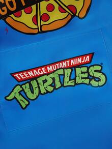 TEENAGE MUTANT NINJA TURTLES | SHEIN 1件裝可愛馬爾地夫與Trilu晶片印花圍裙，男女皆宜，適用烘焙、廚房、清潔，送禮佳品 - 藍色 - 查看 3