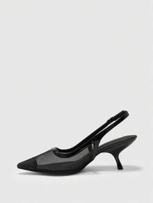 CUCCOO CHICEST Women's Pointed Toe Buckle Design Daily Versatile Fashion High Heels - Black - View 10