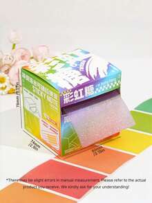 Color Gradient Pearlescent Pull‑Out Sticky Notes, Adhesive, High‑Capacity, Marker Tabs, Expandable Notes, Error‑Correction Notes, Message Notes, Waterproof - one-size - View 14