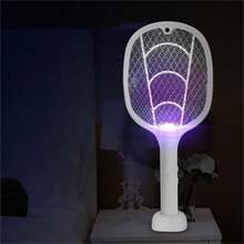 2‑In‑1 UV Electric Bug Zapper Swatter,USB Rechargeable Mosquito Swatter With Charging Base,Effective For Indoor & Outdoor Use - Multiple Styles - View 8