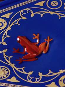 HARRY POTTER X SHEIN Chocolate Frog Geometric Pattern Ceramic Jewelry Display Tray,Gifts, Valentine's Day - Royal Blue - View 3