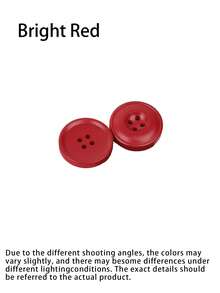 Round Resin Buttons-Versatile Decorative Fasteners For Sweaters And Shirts; Ideal For Kindergarten Children's DIY Crafts And Button Art. - 50pcs - View 10