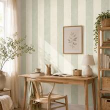 1PC Pastel Vertical Stripe Peel & Stick Wallpaper, Removable PVC Wall Decor For Nursery, Kids Room & Playroom - Multicolor - View 15