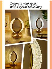 1PC Nordic Modern Minimalist Creative Romantic Bedside Table Lamp, USB Rechargeable Touch Control Switch, 3‑Color Stepless Dimming, Ideal For Bedroom Living Room Home Decor - Multicolor - View 2