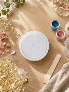 圓形托盤專用矽膠鑄模，可塑形樹脂托盤、小飾品與裝飾品製作模具，圓形矽膠樹脂模，小飾品鑄造裝飾可塑模 - A - 查看 5