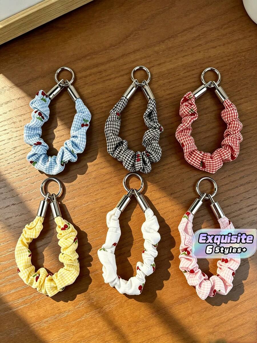 Non‑Elastic Hair Tie Style Phone Chain, Anti‑Lost Wrist Lanyard, Phone Accessory - Multicolor - View 1