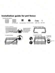 1 Indoor Small Dog Fence, Suitable For Pets Such As Puppies And Rabbits, Foldable Isolation Door, Pet Fence - Multicolor - View 5