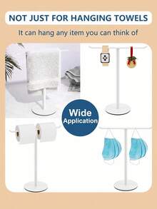 White Towel Rack, Bathroom T-Shaped Towel Rack, Kitchen Towel Rack, Make Towel Storage More Simple And Convenient - White - View 7
