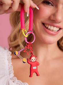 Teletubbies X SHEIN Cute Po Pattern Keychain, Bag Hanger - Red - View 2