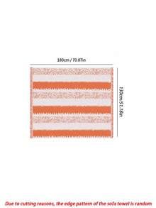1pc Colorful Chenille Sofa Cover, One-Piece Sofa Protector With Tassel Design, All-Season Full Coverage, Pet-Friendly, Machine Washable, For Bedroom, Living Room, Office, Fits 1-4 Seater Sofa - Multicolor - View 18