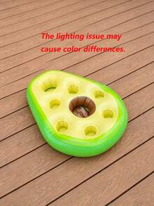 1pc/2pcs Avocado/Banana-Shaped Floating Tray, Suitable For Storing Snacks, Beverages And Fruits - Perfect For Pool And Beach Parties, A Must-Have For Beach Gatherings | Tropical Style | Durable Plastic Tray - Cup holder - View 3