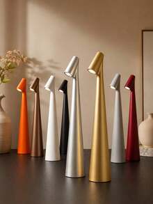 1Pc Rechargeable Wireless LED Table Lamp, Portable Touch‑Controlled Dimmable Desk & Bedside Lamp, 3 Brightness Levels, Minimalist Modern Nordic Style, Long Battery Life, For Bedroom, Living Room, Dining Room, Office & Cafe - Multicolor - View 2