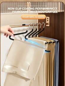 Goose Shaped Pants Rack, No Trace, Anti Slip, Household Pull-Out Pants Hanging, Stainless Steel Thick Wardrobe Shaped Hanging, Pants Storage. - Multicolor - View 8