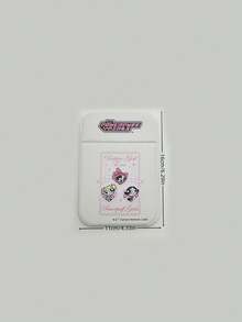 THE POWERPUFF GIRLS X SHEIN 1 One Size Fits All, Foldable Multi Angle Adjustable Portable Vanity Mirror, Officially Authorized Powerpuff Girls Cartoon Printed White Desktop Makeup Mirror, Suitable For Home, Dormitory, And Travel, Cartoon Cute Makeup Portable Mirror - Multicolor - View 5