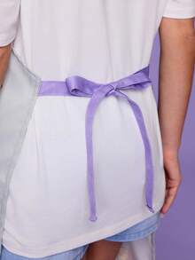 FRIENDS X SHEIN 1pc Cos Apron, Classic Black Pattern, Waterproof And Oil-Proof Material, Comfortable And Soft, A Must-Have In The Kitchen And Baking, Suitable For Both Men And Women - Grey - View 5