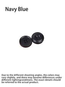Round Resin Buttons-Versatile Decorative Fasteners For Sweaters And Shirts; Ideal For Kindergarten Children's DIY Crafts And Button Art. - 50pcs - View 13