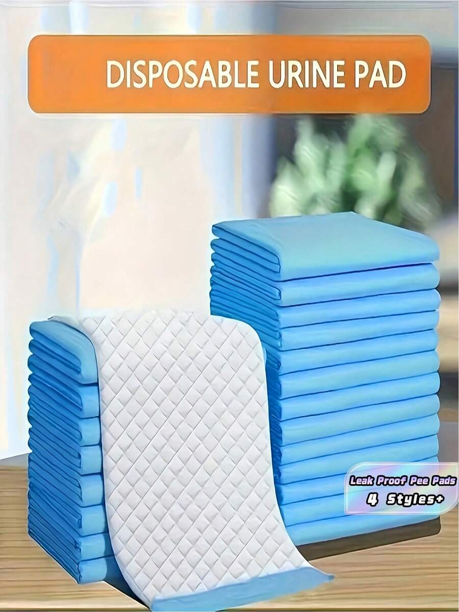 Super Absorbent Puppy Pee Pads Leak Proof Quick Dry Disposable Dog Training Potty Mats For Dogs Cats Thickened Pet Toilet Pads With Non Slip Backing For Indoor Use - Blue and White - View 1