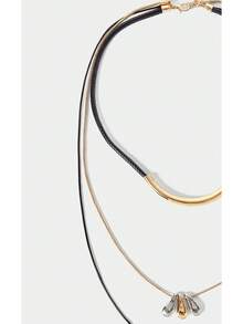 Noxbound Bohemian Casual Vacation Style Multi-Layer Necklace - Gold - View 4
