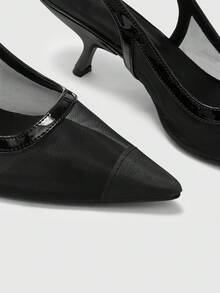 CUCCOO CHICEST Women's Pointed Toe Buckle Design Daily Versatile Fashion High Heels - Black - View 9