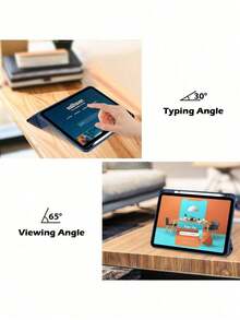 Blue Silicone Folding Shockproof Protective Case Compatible With Apple Tablet, Compatible With Tablet - Blue - View 7