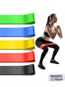 5Pcs Resistance Bands Set, Exercise Loops For Flexibility Mobility Training, Yoga Pilates Gymnastics Dance Workout, Strength Training Bands For Men Women, Versatile Tension Bands For Gym Home, Lightweight Portable Fitness Equipment, - Multicolor - View 1