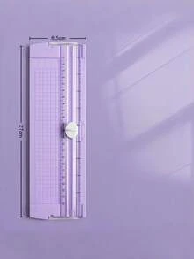 1-Pc A4 Paper Trimmer, Portable Double-Sided Manual Cutting Tool With Ruler, Small Desktop Paper Cutter For Office, Home, And Craft, Multifunctional Cutter For Cards, Photos, Scrapbooking – Random Style, Sturdy And Easy To Use. - Multicolor - View 12