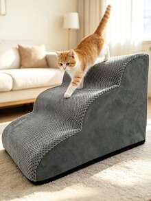 Three Tier Pet Climbing Stairs Sofa Step Bedside Step Cat Dog Ramp Foldable Non Slip Anti Skid Training Play Removable Washable Pedals Easy Clean Space Saving Multifunctional And Durable - Multicolor - View 4