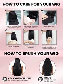 ALL READY WIG Wear & Go 蓬松直发 360 蕾丝前额无胶假发，预先拔毛漂白发结，180% 密度，14-26 英寸 - SNatura - 查看 16