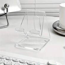 Acrylic Phone Holder, Transparent Phone Holder, All Smartphones 4-8 Inches, Desk, Office Supplies Accessories. Back To School - Transparent - View 4