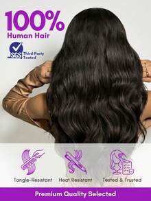 ALL READY WIG Wear & Go 蓬松直发 360 蕾丝前额无胶假发，预先拔毛漂白发结，180% 密度，14-26 英寸 - SNatura - 查看 15