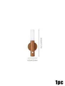 Teckwe Wood Grain LED Wall Lamp, Rechargeable Magnetic Night Light With 3 Color Temperatures, Wireless Battery Powered Sconce, Portable Detachable Light For Bedroom, Hallway, Stairs, Home Decor - multicolor - View 9