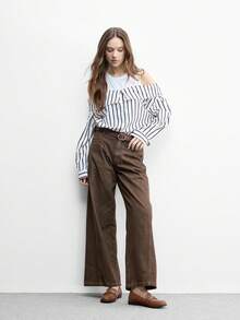 CUCCOO BIZCHIC 女款時尚百搭休閒平底樂福鞋 - 棕色-格子 - 查看 6