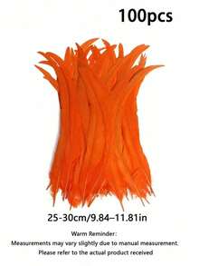 100 Pieces Rooster Tail Feathers, Suitable For Carnival Party Performance Costumes Decoration, Diy Headpiece Feathers, Wedding Decoration Headpiece Feathers - Multicolor - View 17
