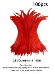 100 Pieces Rooster Tail Feathers, Suitable For Carnival Party Performance Costumes Decoration, Diy Headpiece Feathers, Wedding Decoration Headpiece Feathers - Multicolor - View 19