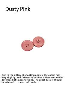 Round Resin Buttons-Versatile Decorative Fasteners For Sweaters And Shirts; Ideal For Kindergarten Children's DIY Crafts And Button Art. - 50pcs - View 15