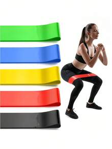 5Pcs Resistance Bands Set, Exercise Loops For Flexibility Mobility Training, Yoga Pilates Gymnastics Dance Workout, Strength Training Bands For Men Women, Versatile Tension Bands For Gym Home, Lightweight Portable Fitness Equipment, - Multicolor - View 5