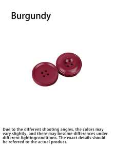Round Resin Buttons-Versatile Decorative Fasteners For Sweaters And Shirts; Ideal For Kindergarten Children's DIY Crafts And Button Art. - 50pcs - View 4