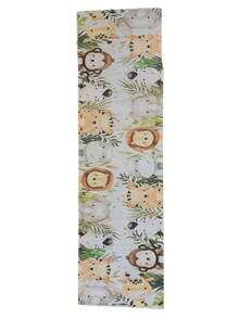 1PC POLYESTER WASHABLE DURABLE VIBRANT JUNGLE ANIMAL PATTERN TABLE RUNNER FOR BIRTHDAY PARTY FAMILY GATHERING HOME DINING ROOM KITCHEN DECOR PARTY SUPPLIES GIFT - Multicolor - View 12