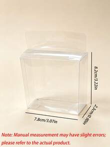 Multi‑Pack Clear PVC Hanging Display Boxes With Hang Tab Hole, 0.3mm Thickness Transparent Plastic Packaging Boxes For Hair Clips Jewelry Earrings Small Gift Crafts Retail Display - White transparent - View 3