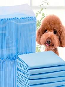 Super Absorbent Puppy Pee Pads Leak Proof Quick Dry Disposable Dog Training Potty Mats For Dogs Cats Thickened Pet Toilet Pads With Non Slip Backing For Indoor Use - Blue and White - View 9