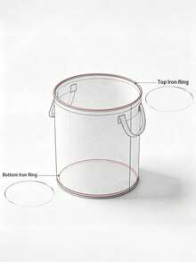 1 Piece, Cute Little Animal Pattern Printing Large Capacity Foldable Round Foldable Round Storage Dirty Clothes Basket Storage Basket, Portable And Ea - Multicolor - View 11